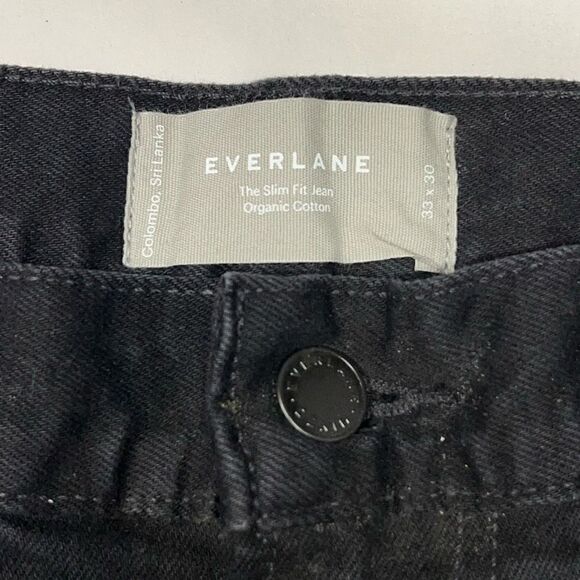 Everlane The Organic Cotton Slim Fit Jean Black Mens Size 33 x 30 NWT - Picture 10 of 12